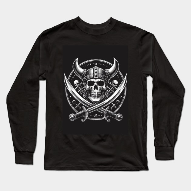 Pirate Viking Long Sleeve T-Shirt by JRC SHOP